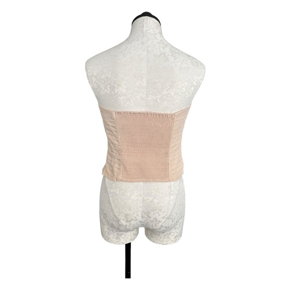 Silence + Noise Strapless Bustier Top Pleated Side Zip Strretch Back Size Large - Picture 4 of 14